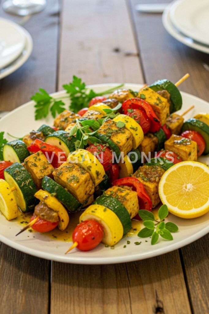 Grilled Veggie & Tofu Skewers