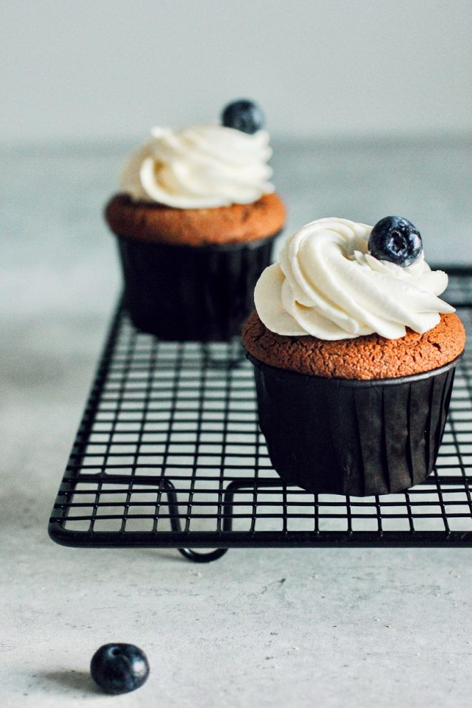 Vegan Blueberry Vanilla Cupcakes