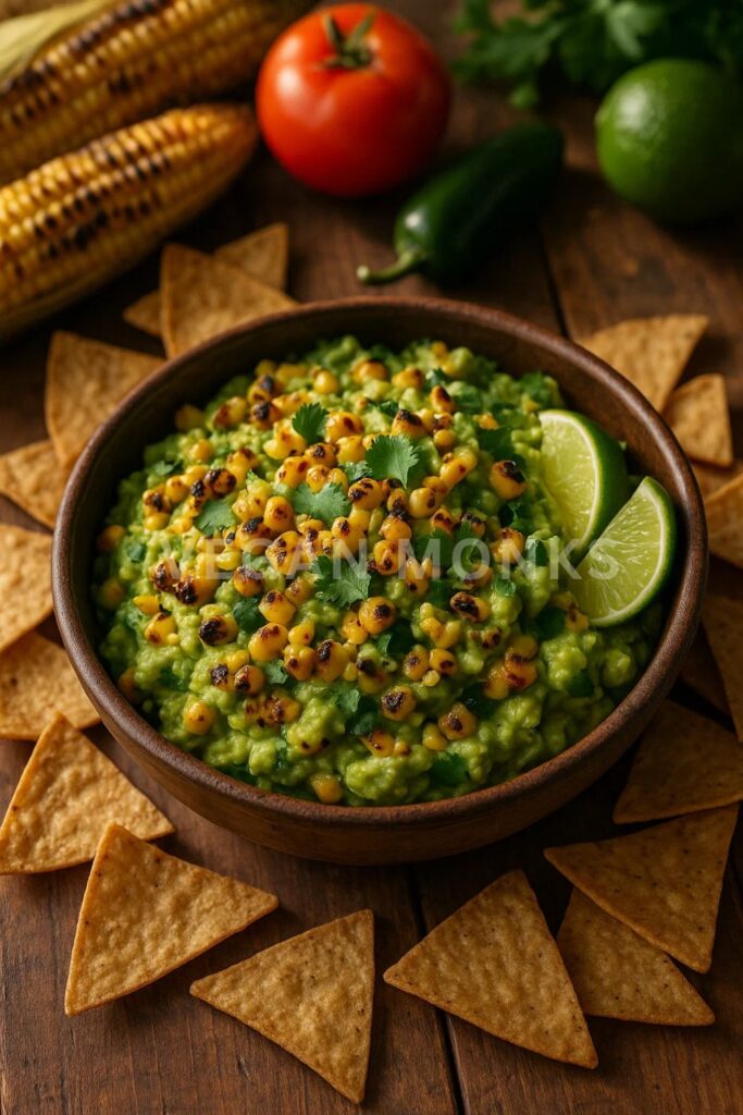 Grilled Corn & Jalapeño Guacamole