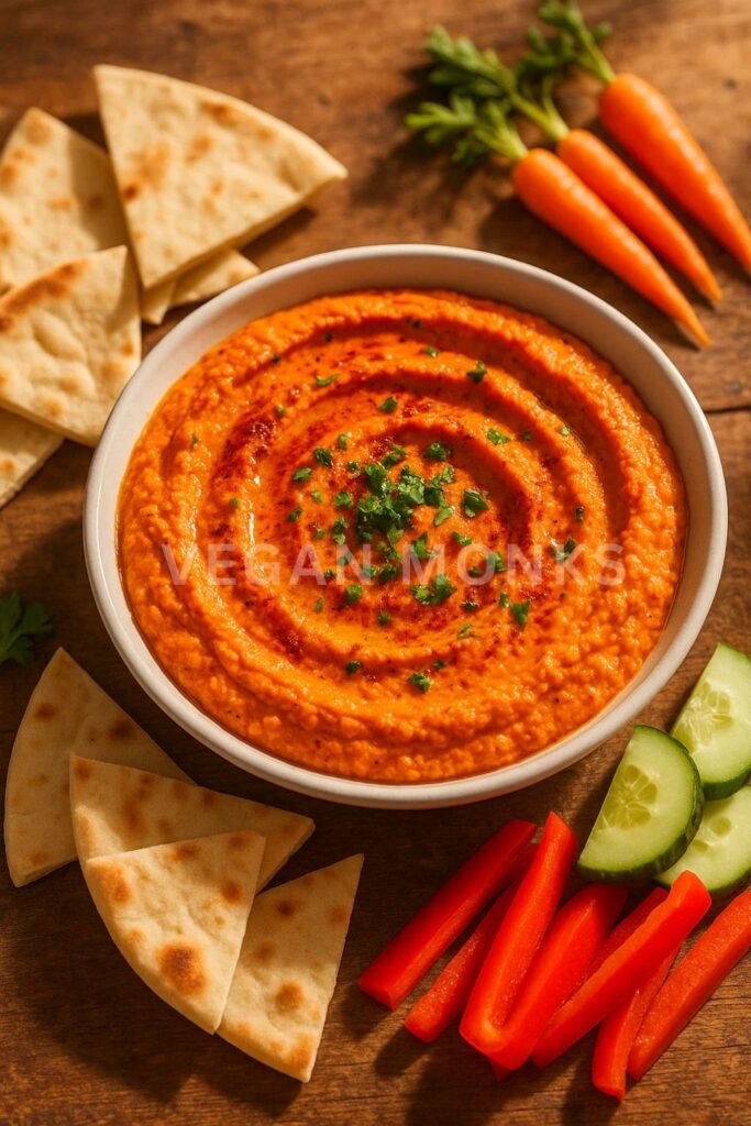 Smoky Roasted Red Pepper Hummus