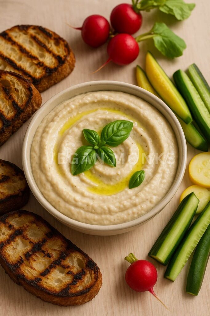 White Bean Basil Garlic Dip