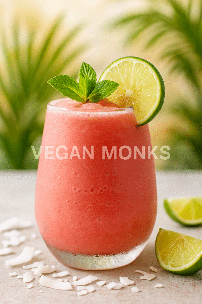 Coconut Watermelon Slushie with Lime