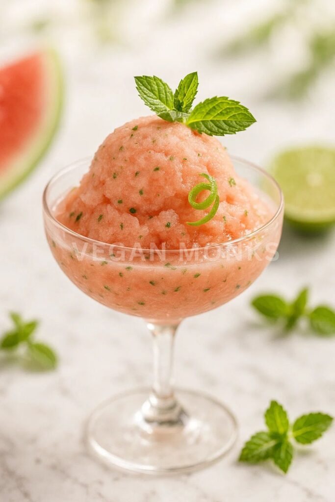 Mint-Lime Watermelon Sorbet