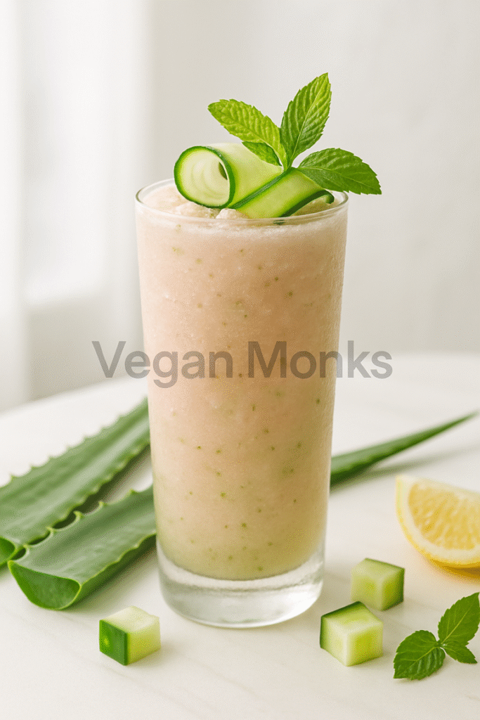 Vegan Cucumber watermelon Aloe Slushie