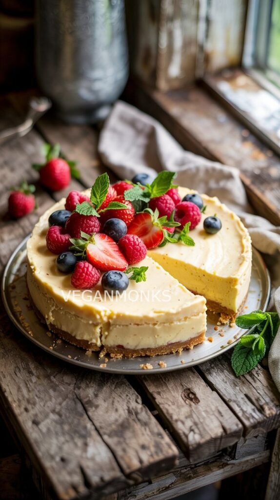 no bake vegan lemon cheescake