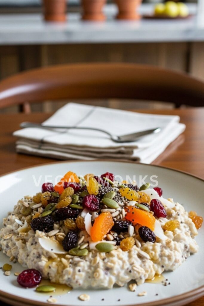 Coconut Milk Oats with Dried Fruits