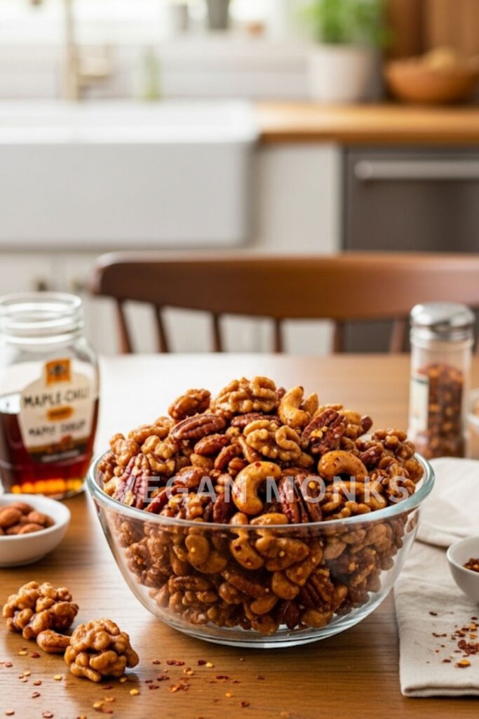 Maple-Chili Roasted Nut Clusters