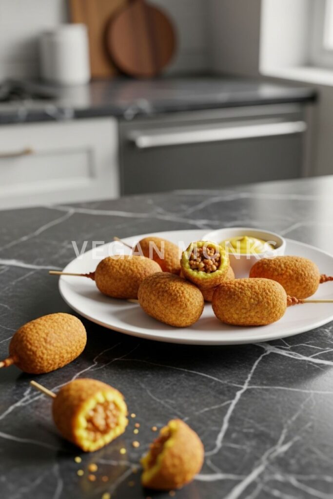 Mini Vegan Corn Dogs