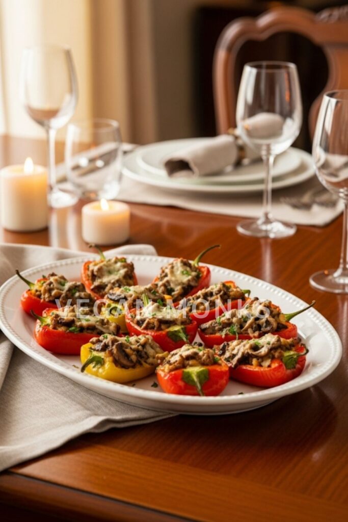 Super Mushroom Stuffed Mini Peppers