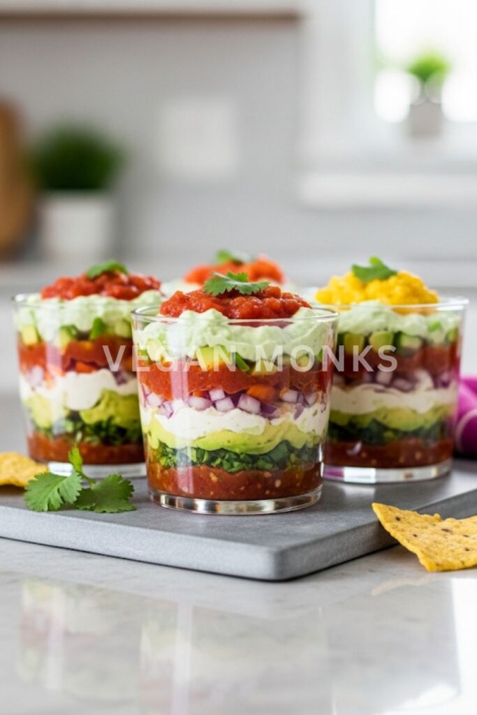 Vegan 7-Layer Dip Cups