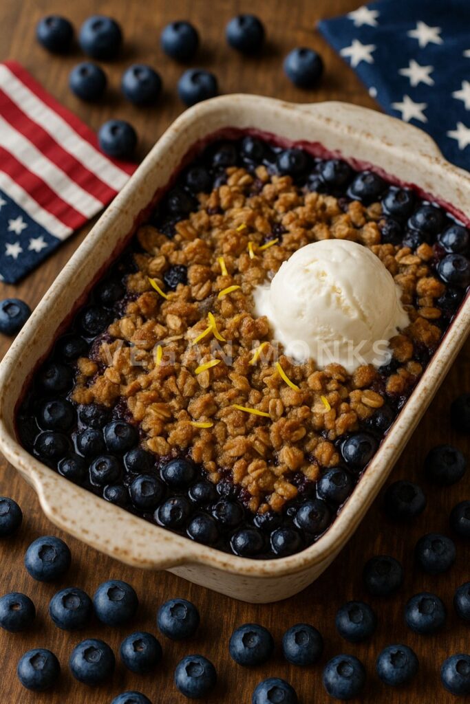 Vegan Blueberry Crisp with Oat Streusel