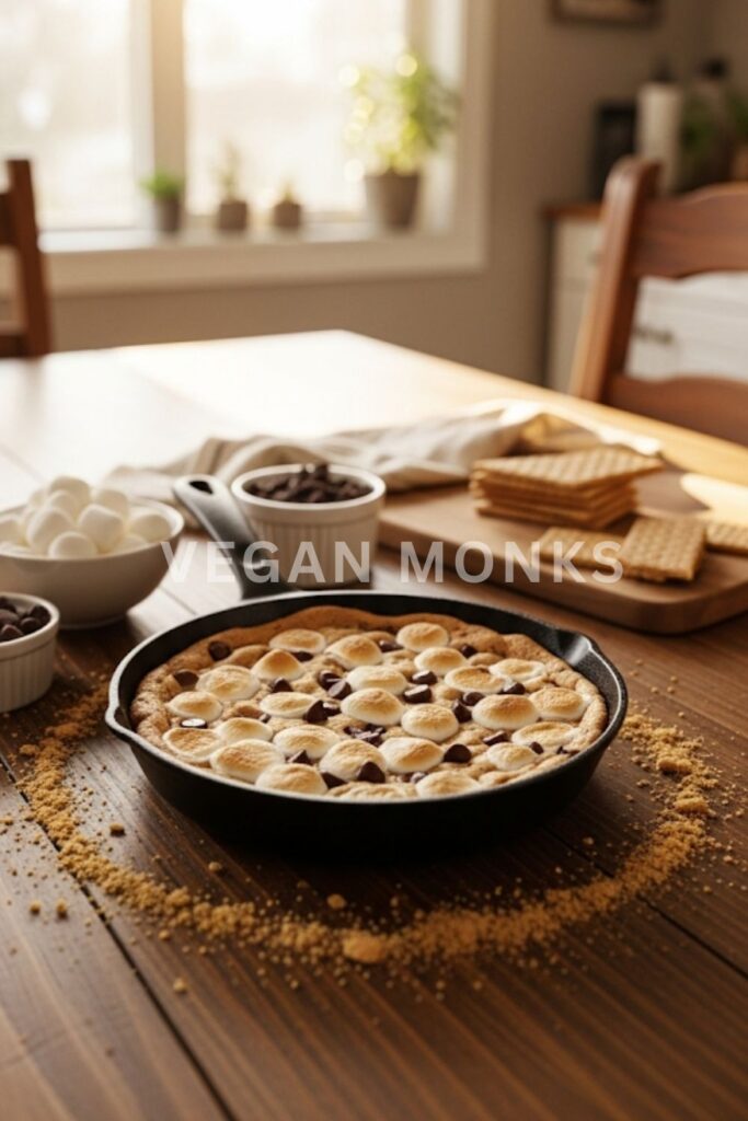 Vegan S’mores Cookie Skillet