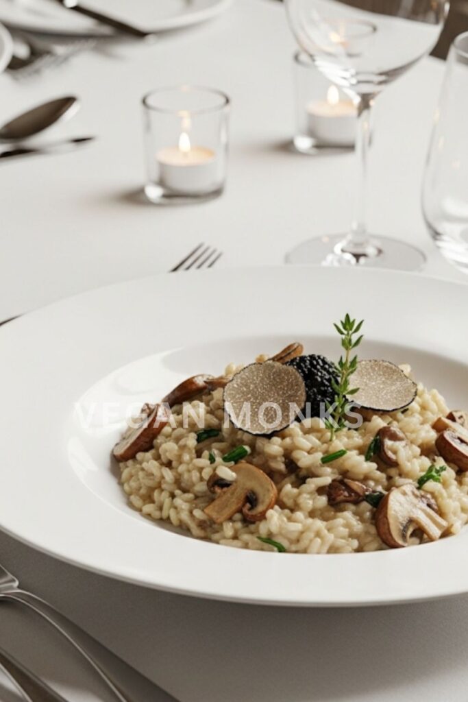 Vegan Truffle Mushroom Risotto